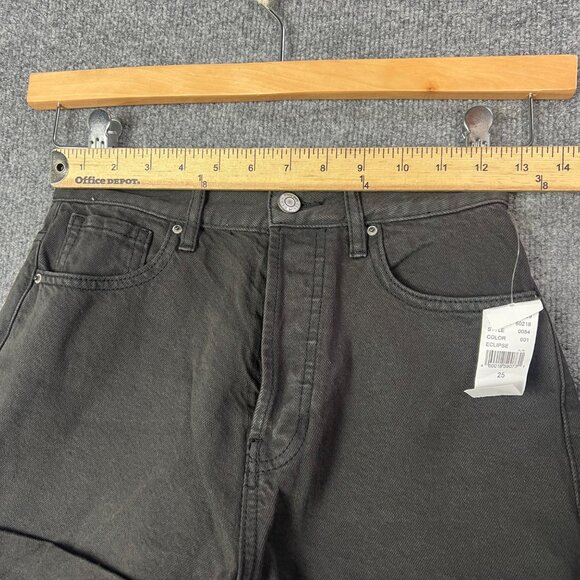 NWT Pacsun Womens‎ 25 Black High Rise Rolled Short Button Fly Cuffed Flat Front - Picture 9 of 9